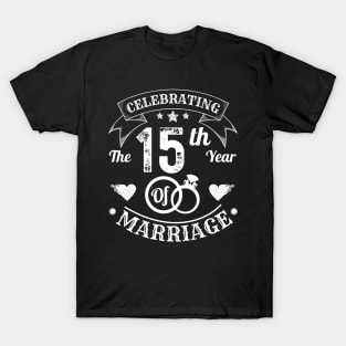 Celebrating The 15th Year Of Marriage T-Shirt